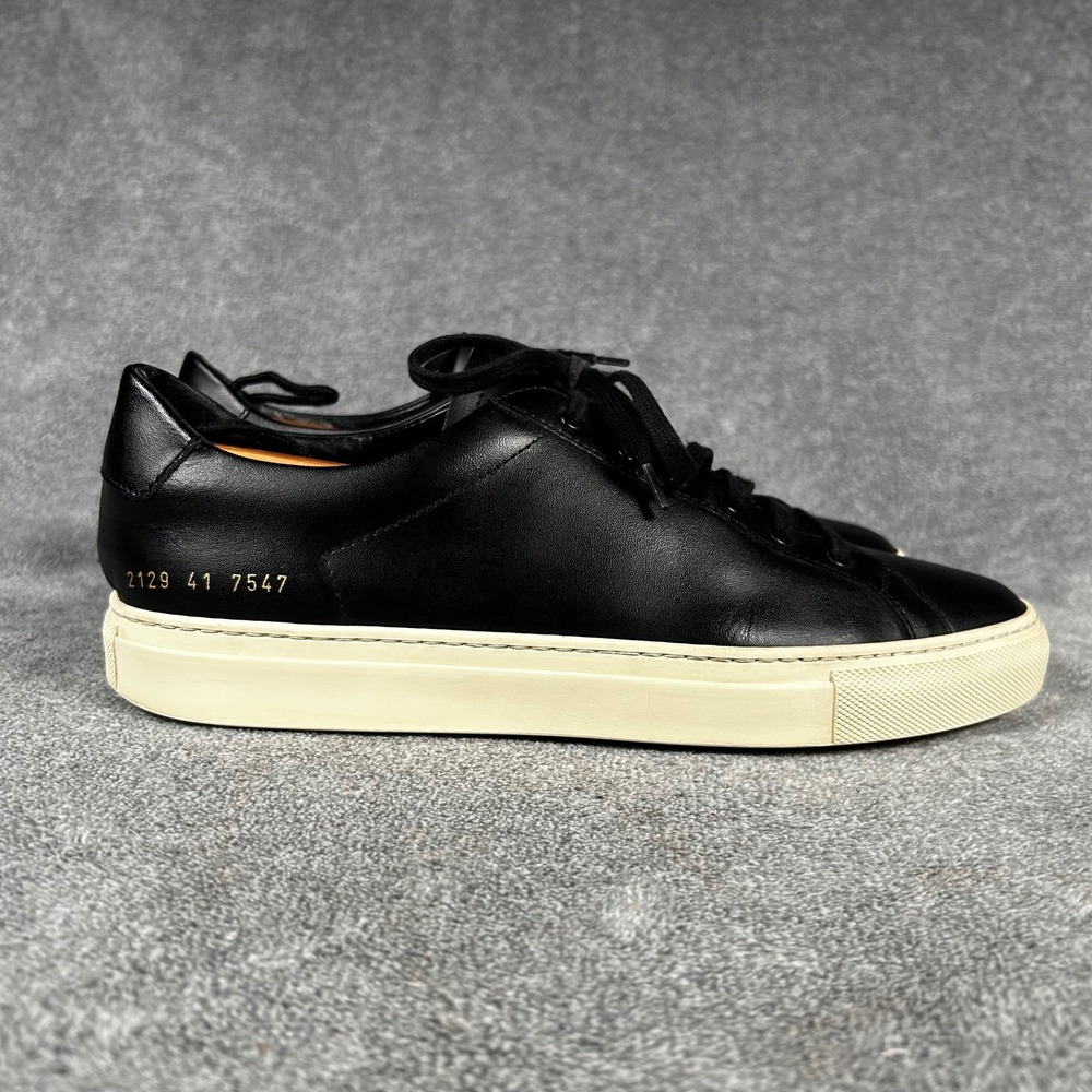 Common Projects Sneakers Achilles Low Black Leather Mens 8 EU 41 2129 7547